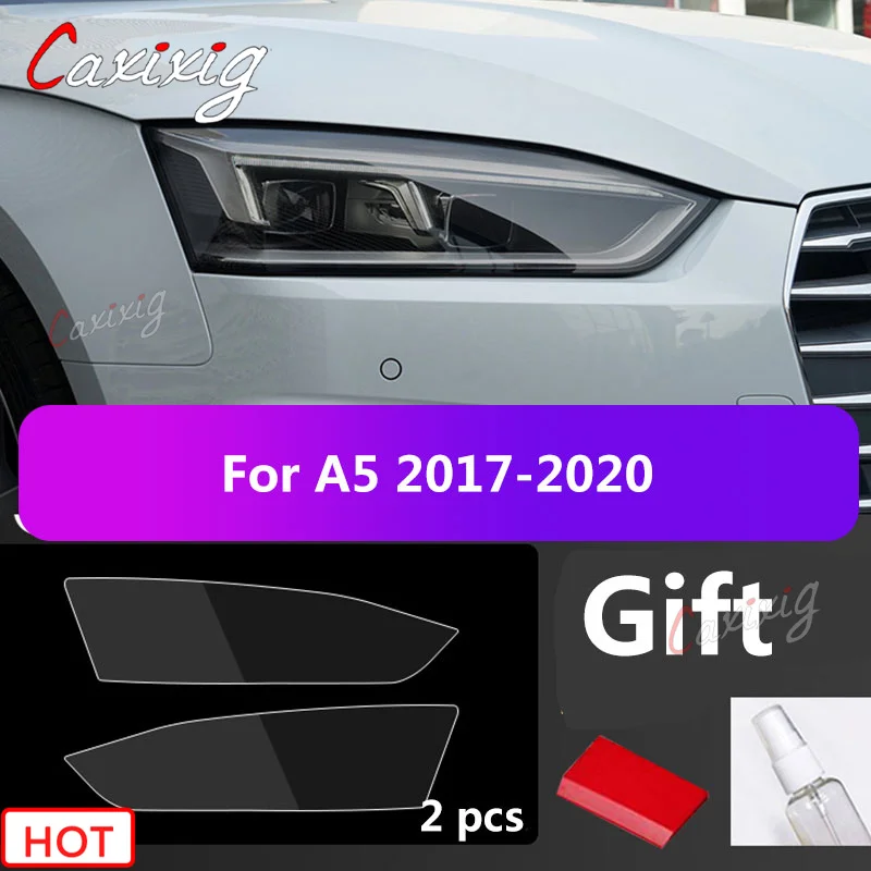 2 шт. для audi A5 F5A F57 F53 F5F F5E F5P автомобильные чехлы Защитная пленка для фар прозрачная наклейка аксессуары против царапин