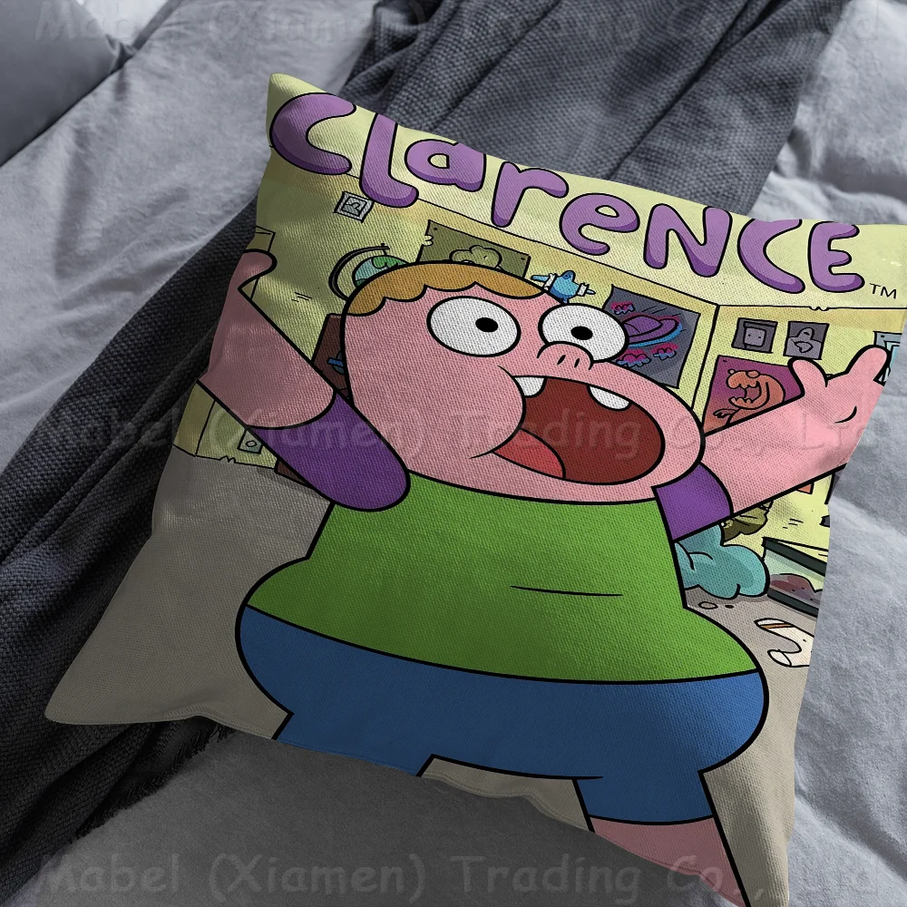 Cartoon C-Clarence TV Office Cushion Pillowcase Car Cover45X45CM Lumbar Sofa Pillowcover