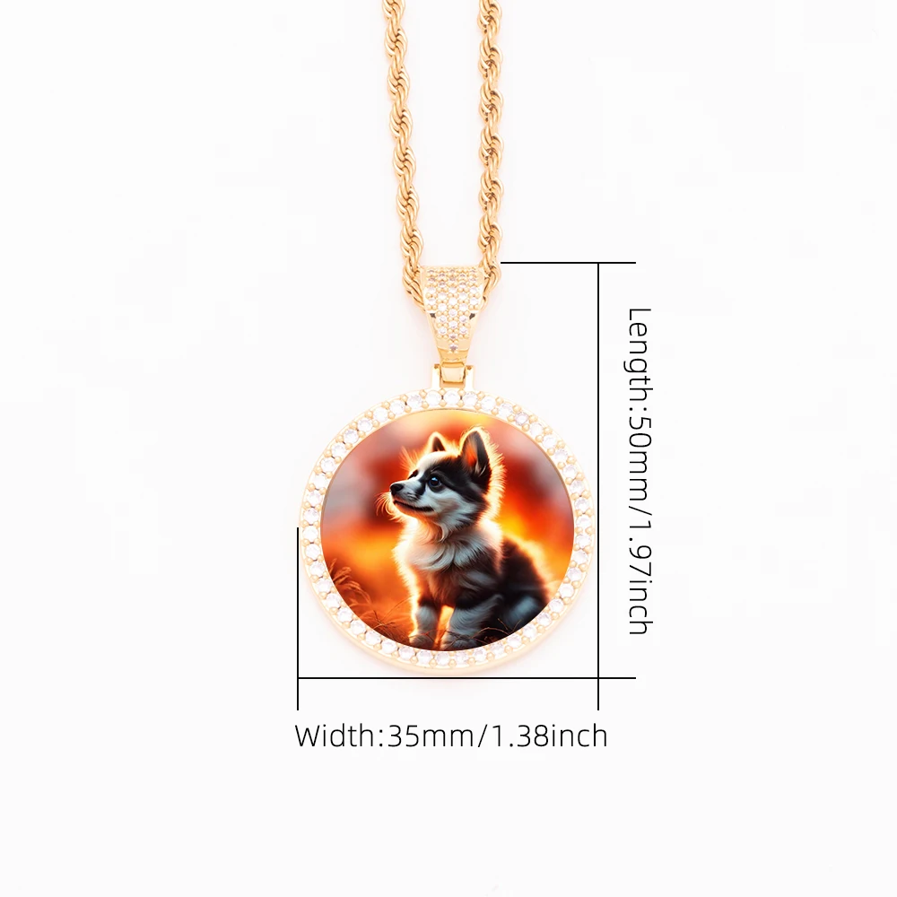 Украшения для рукоделия в стиле хип-хоп размером 35 мм с зеркальным покрытием из