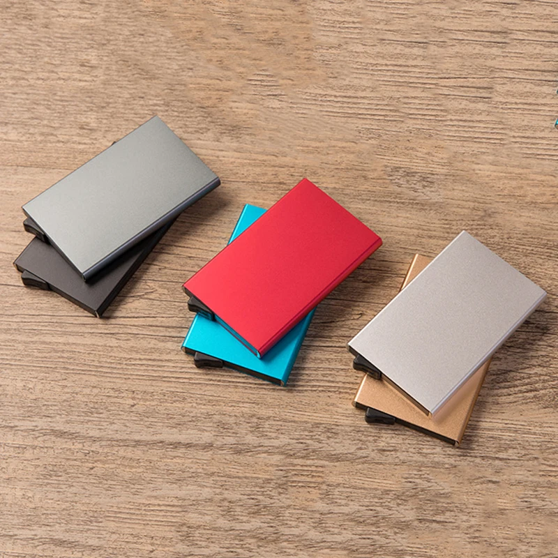 Смарт-кошелек тонкий чехол с идентификационной картой и RFID Автоматический