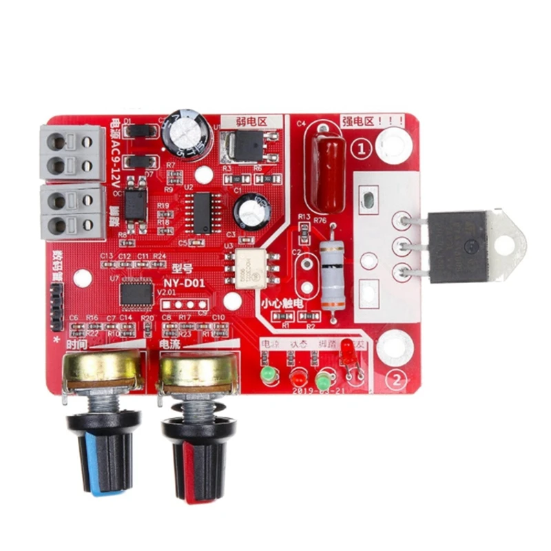 

2X NY-D01 Spot Welder Control Board 40A 100A Digital Spot Welding Machine Time&Current Control Display Spot Welder(40A)