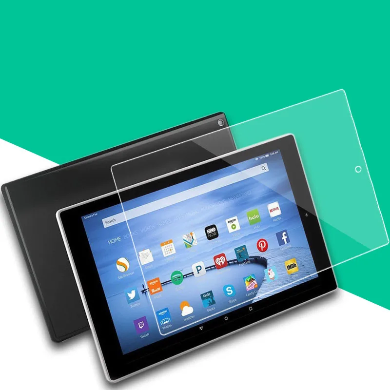 

JGKK 9H Tempered Glass for Amason Kindle Fire HD 10 Plus 2021 Glass Screen Protector For Amazon HD Kindle Fire 10 Full Coverage