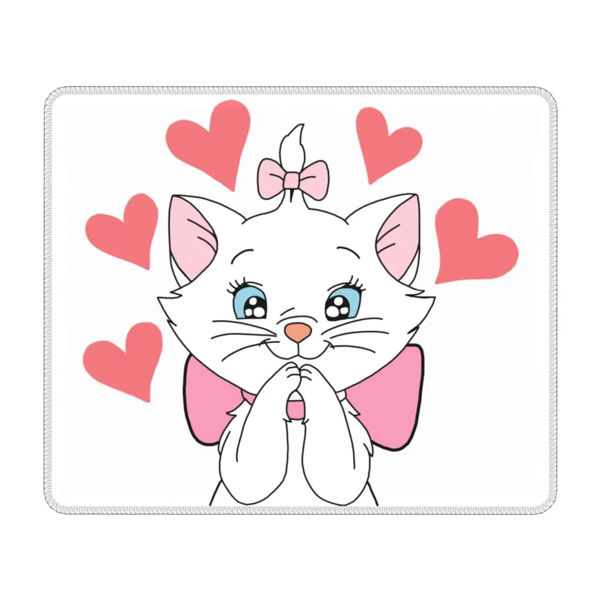 

Компьютерный коврик для мыши с сшитыми краями и изображением кошек