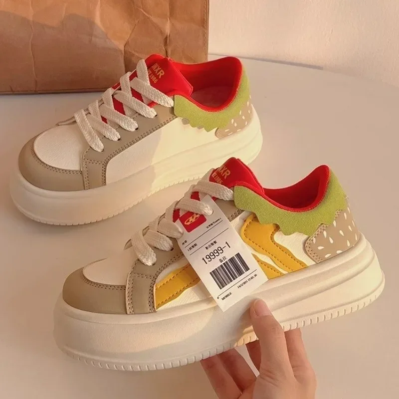 Кроссовки на платформе женская обувь весенне-осенняя плоской подошве со