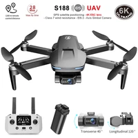 s188 professional gps 4k drone true eis 2 axis gimbal drones 6k hd camera drones 5g fpv rc 1 5km brushless motor quadcopter toys