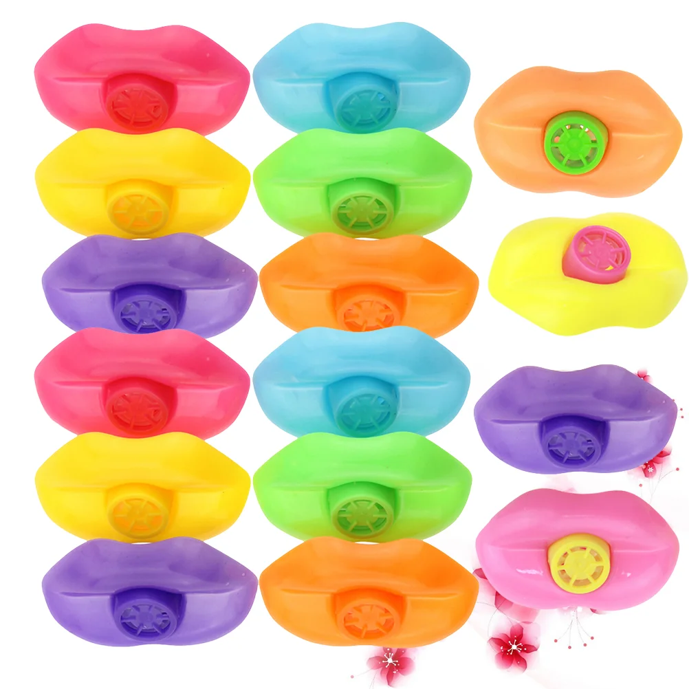 

Whistles Lip Kids Whistle Party Plastic Noise Toy Makers Toys Favors Survival Loud Goodie Fillers Blowouts Multicolored Maker