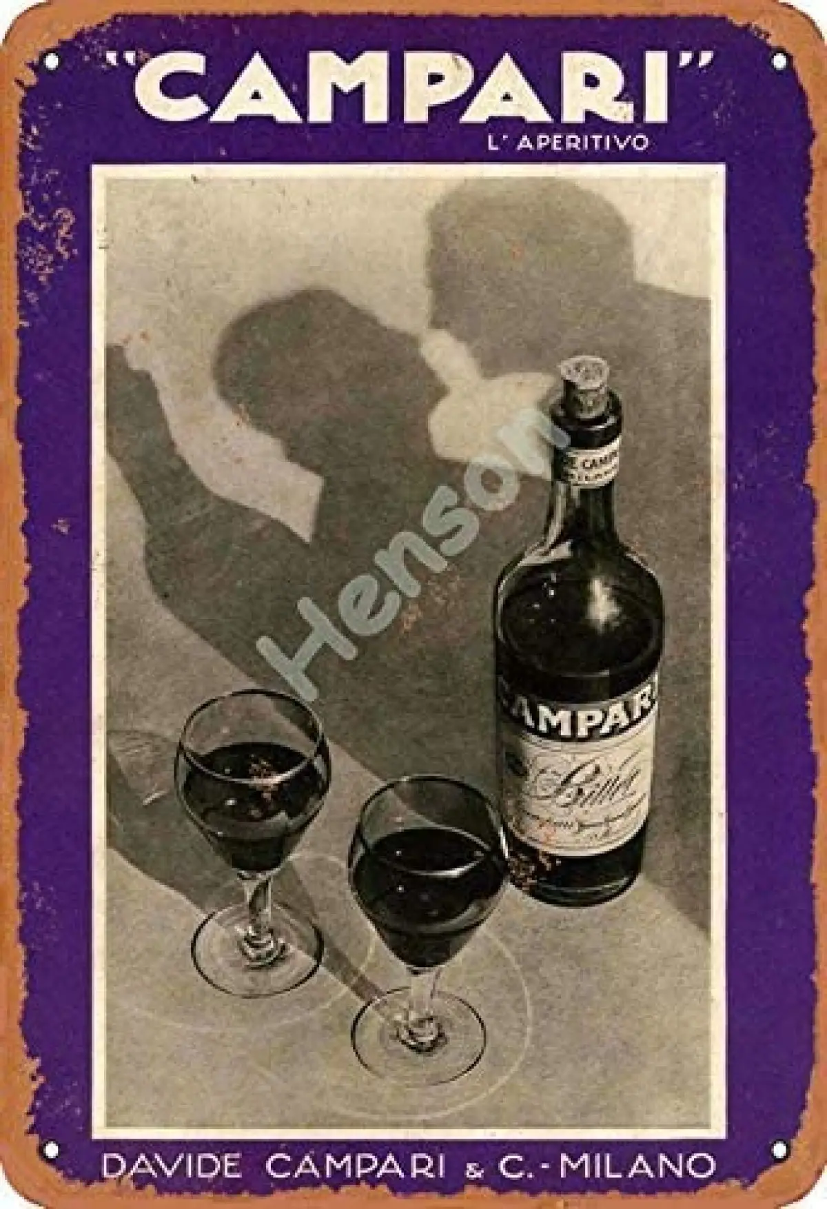 

Campari Davide Campari Vintage Tin Sign Art Iron Painting Rusty Poster Decoration Aluminum plaque