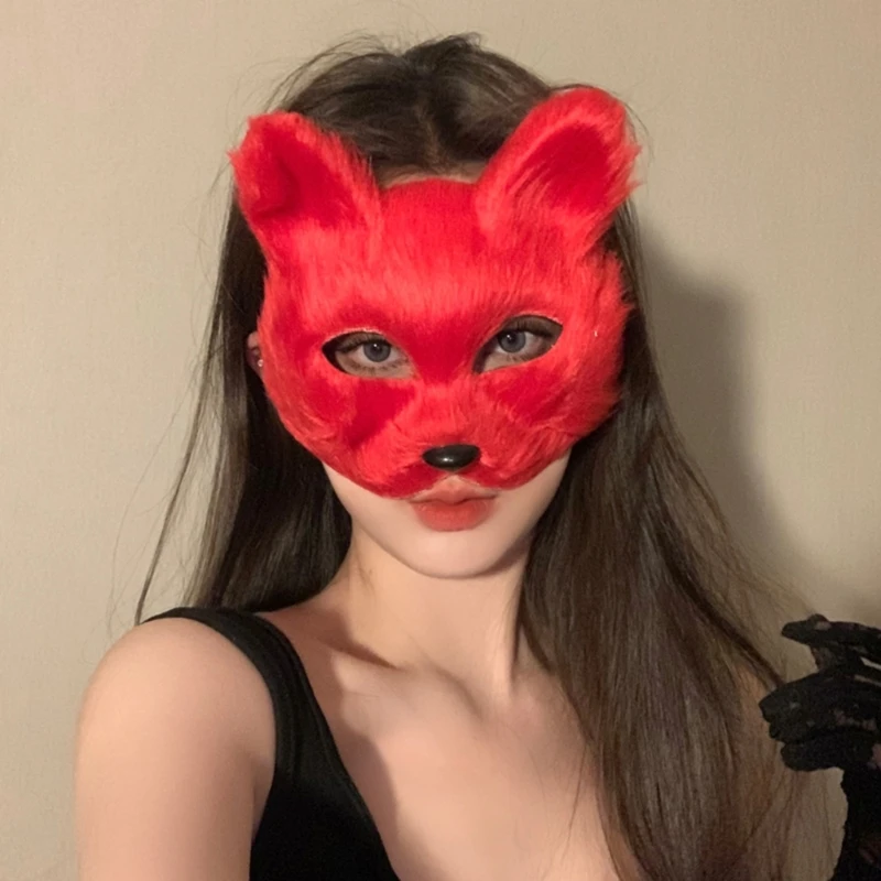 95AB хвост животного лапы перчатки лиса чехол для лица лисий костюм лисы пушистые