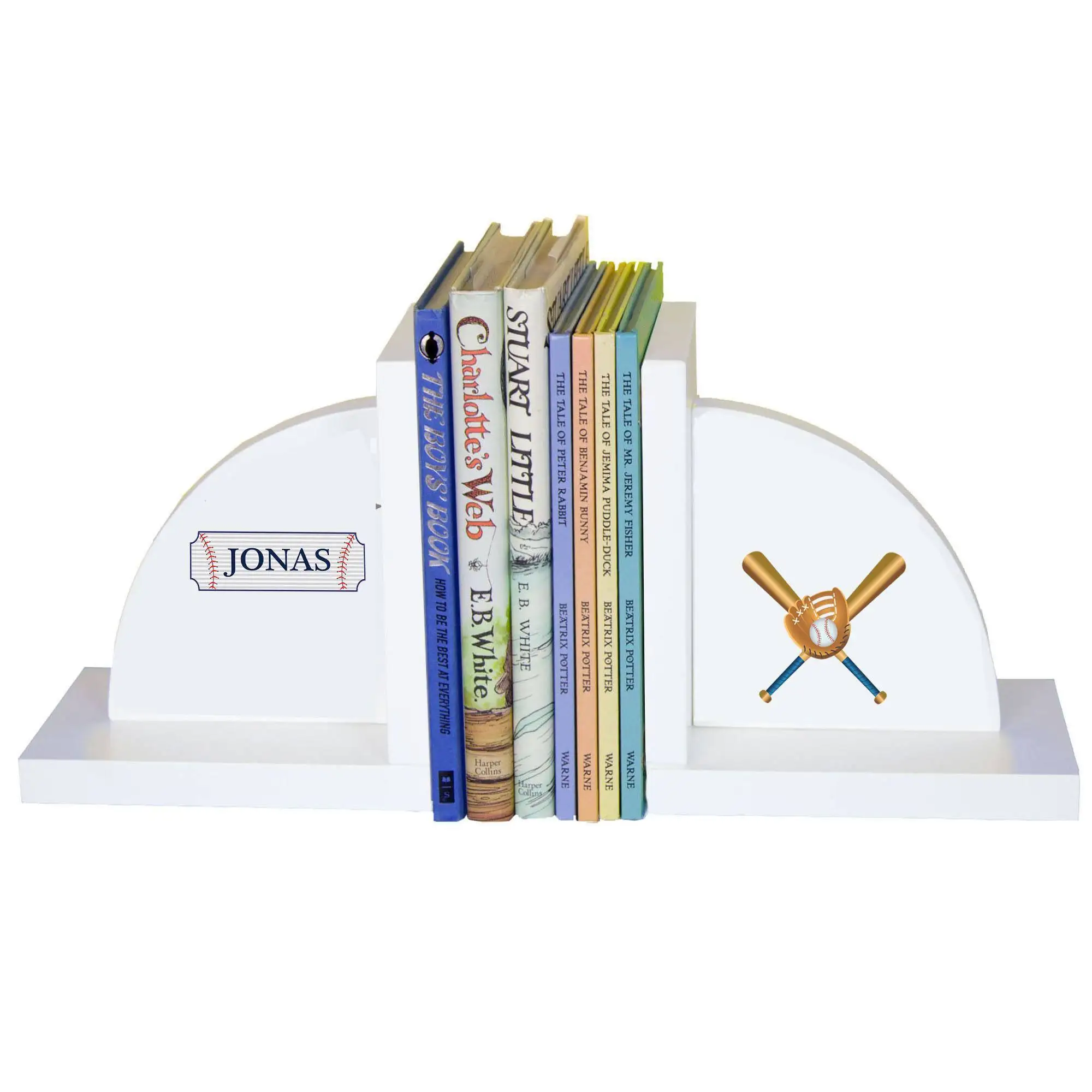 

White Bookends - Baseball
