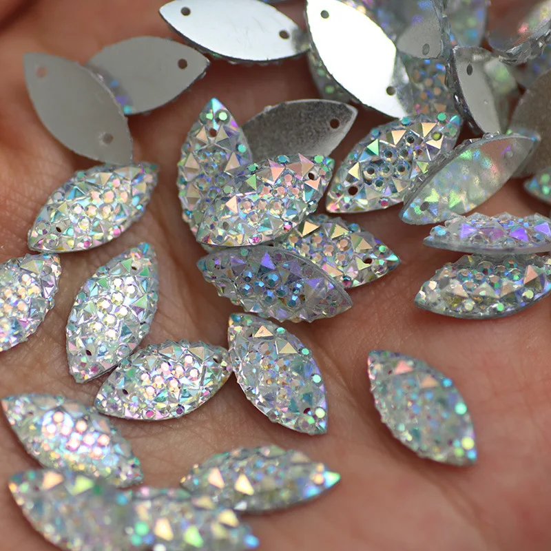 7*15 мм, 100 шт./упаковка, Блестящие кристаллы маркиза, AB, цвет, серебряная основа, Пришивные Детские пуговицы-разделители для рукоделия 7*15 мм, 100 шт./упаковка, Блестящие кристаллы маркиза, AB, цвет, серебряная основа, Пришивные Детские пуговицы-разделители для рукоделия