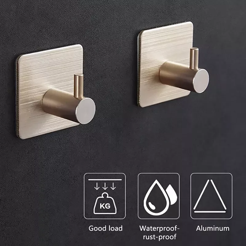 

Self Adhesive Towel Hooks Hanging Hooks Clothes Rack Wall Hook Modern Accessory Bathrooms Kitchen Cabinet Storage