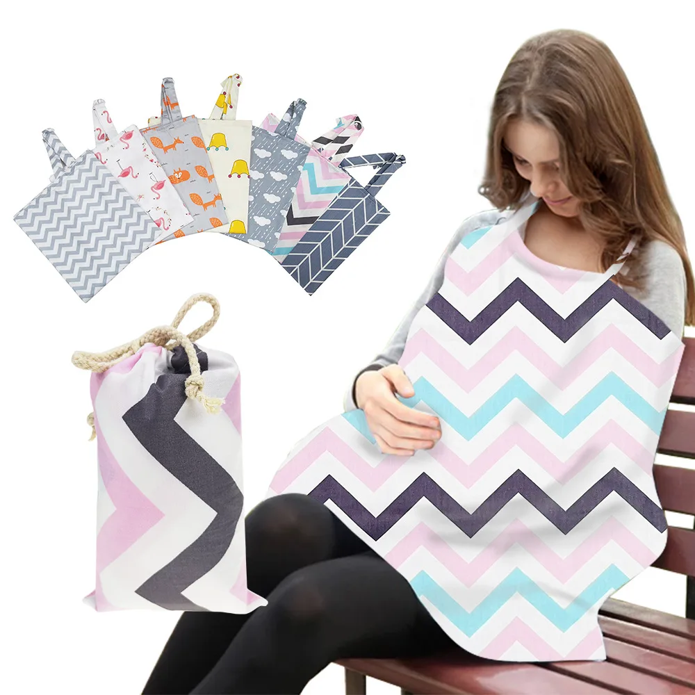 

Breathable Baby Feeding Nursing Covers Mum Breastfeeding Nursing Poncho Cover Up Adjustable Privacy Outdoors Nursing Clothing