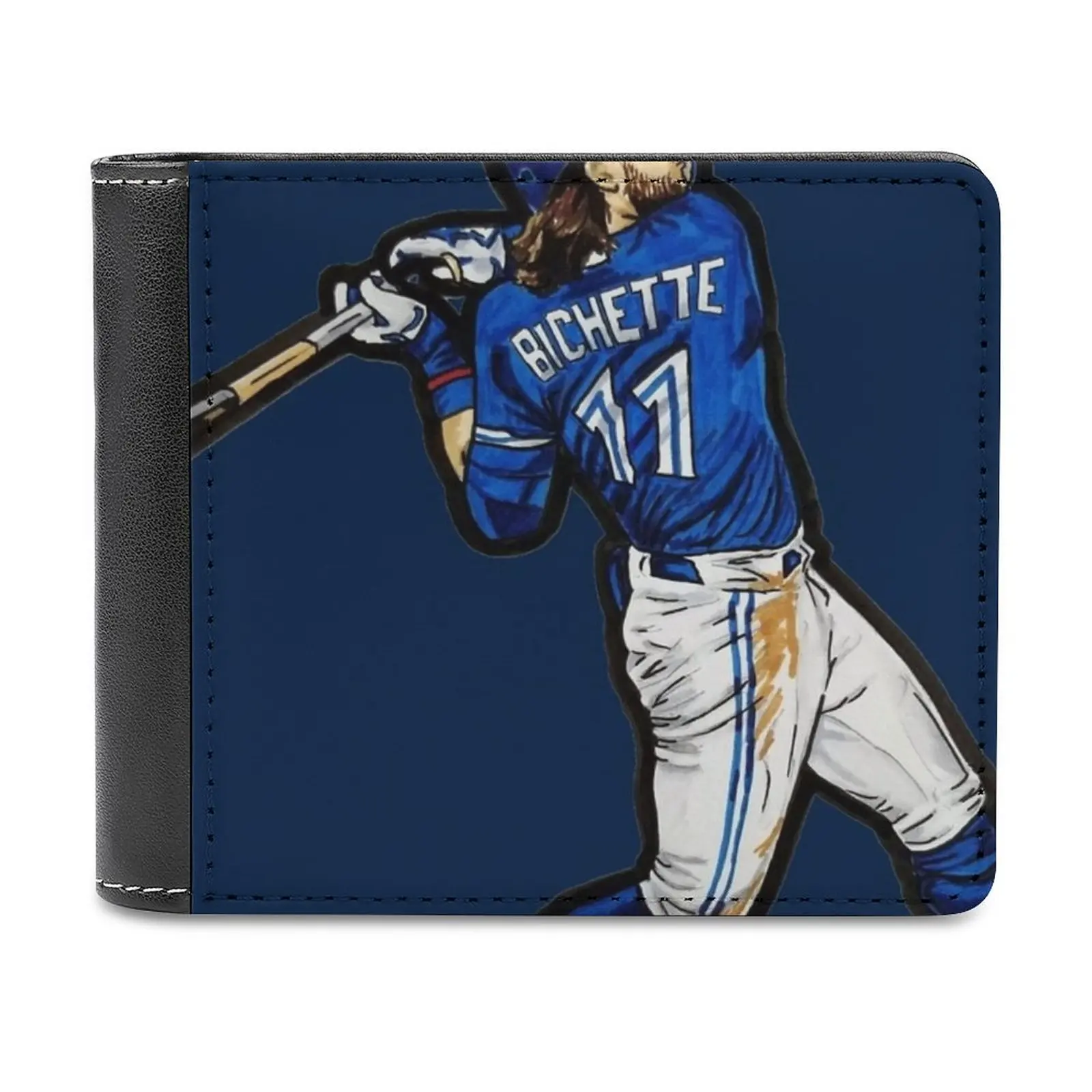 

Bo 2 Navy Men's Wallet Pattern Leather Men's Short Wallet Multi-Card Wallet Fashion Purse Bo Bichette Baseball Baseball Art