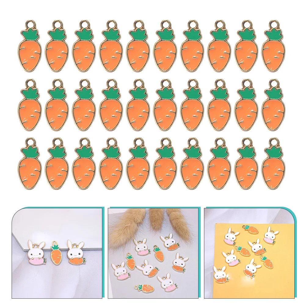 

Charms Easter Jewelry Making Beads Carrot Rabbit Pendants Alloypendant Charm Diy Dangle Bunny Necklace Bracelet Decorative Decor