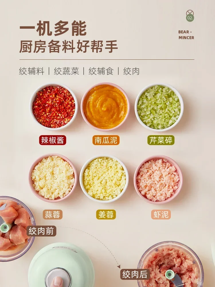 USB портативный электрический измельчитель пищевых продуктов: давилка для