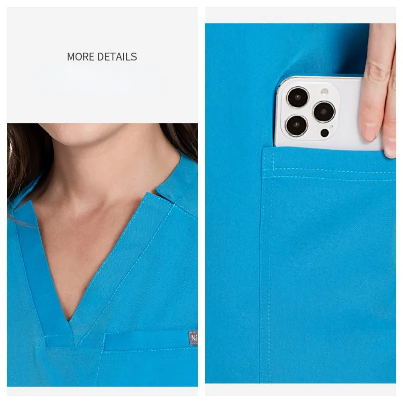 Медицинский скраб унисекс удобная повседневная стильная полиэстеровая тканевая