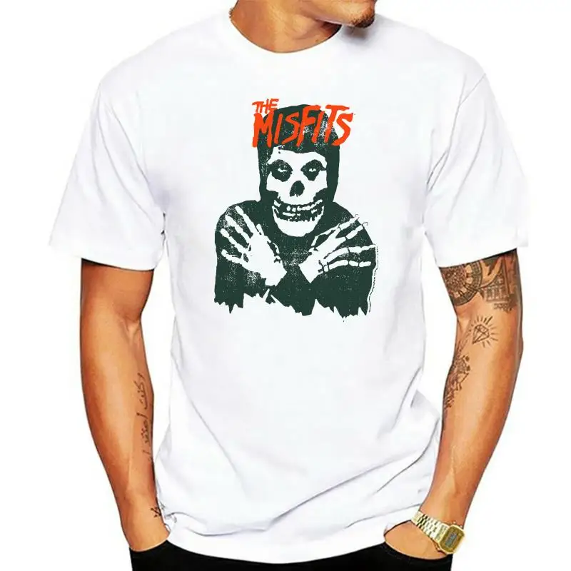 

Оригинальная Классическая облегающая футболка MISFITS с черепом, винтажная белая футболка размера S, M, L, XL, 2XL, Новинка