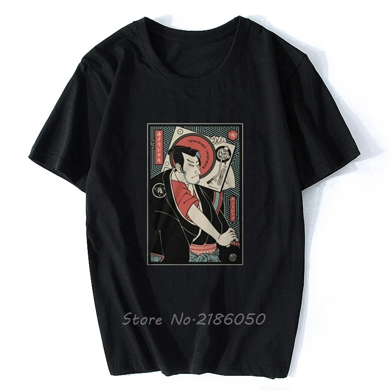 

Fashion Dj Samurai Original Funny Black T-Shirt Men Cotton O-neck Tshirt Hip Hop Tees Tops Anime Shirt Harajuku