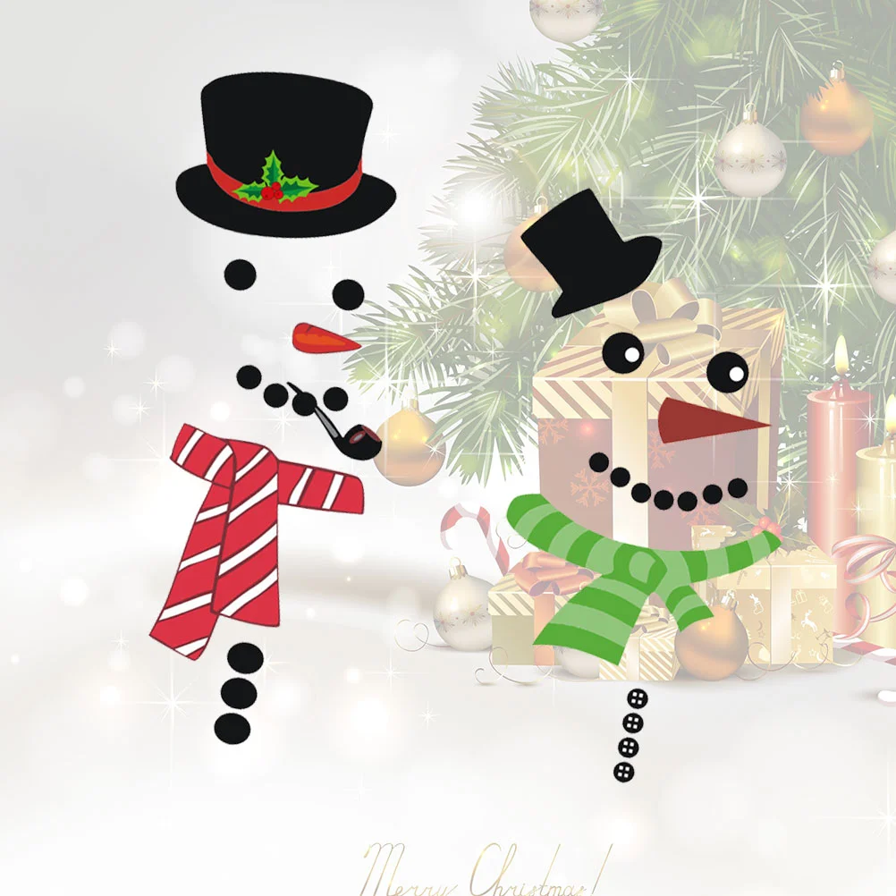 

Christmas Refrigerator Sticker Magnets Fridge Snowman Magnet Decoration Wall Stickers Decal Garage Windowdecorations Holiday