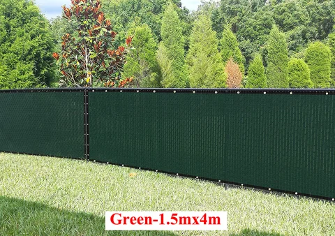 Ветрозащитный экран с зеленым забором, прочный экран с креплениями и люверсами