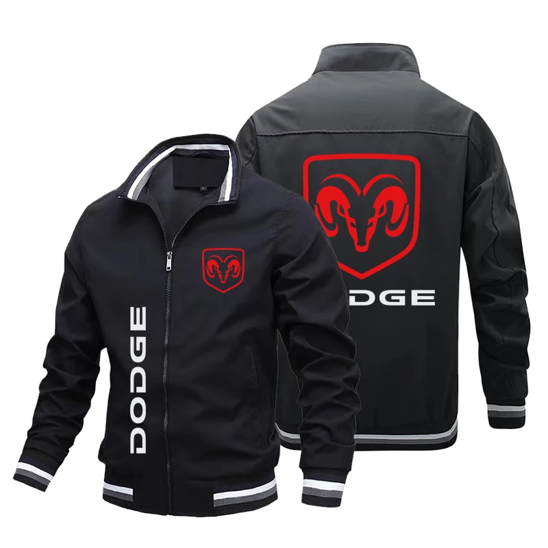 

Новинка 2022, мужская куртка с логотипом DODGE, кардиган на молнии с принтом, модная повседневная Дизайнерская куртка, байкерская куртка