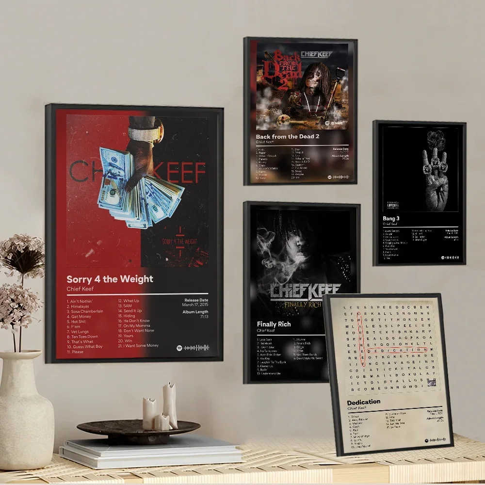 Музыкальный поп-рэп-альбом Chief Keef белая бумага постер водостойкая бумажная