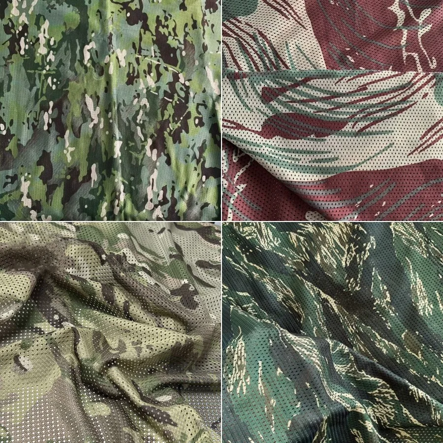 

MCTP Desert Night Tiger Stripe Flecktarn Flora Camouflage Mesh Fabric Rhodesian Greenzone Lightweight Cloth Mask Scarf DIY
