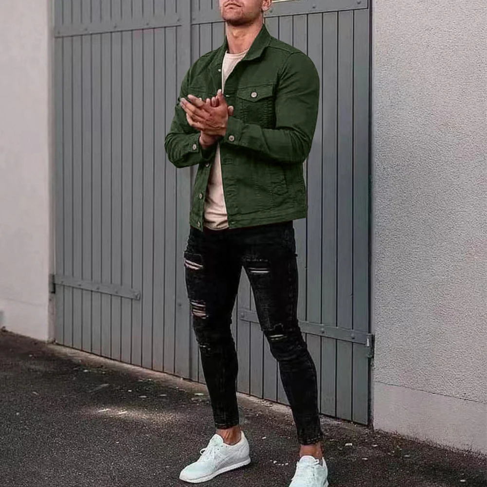 

High Quality Daily Mens Jacket Coat Winter Autumn Button Up Casual Comfortable Lapel Long Sleeve M-3XL Polyester