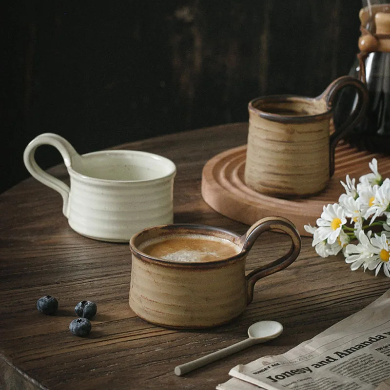 

Japanese-Style Coffee Mug Made By Handle Milk Mug Can Be Heated Mugs For Home Breakfast Drinkware Kitchen Bar Cup кружка