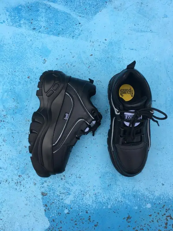 2022 Top Leather Cow Leather Shoes Women's Casual Sneakers Round Head Brand Luxury Daddy Shoes Designer Sneakers for Women