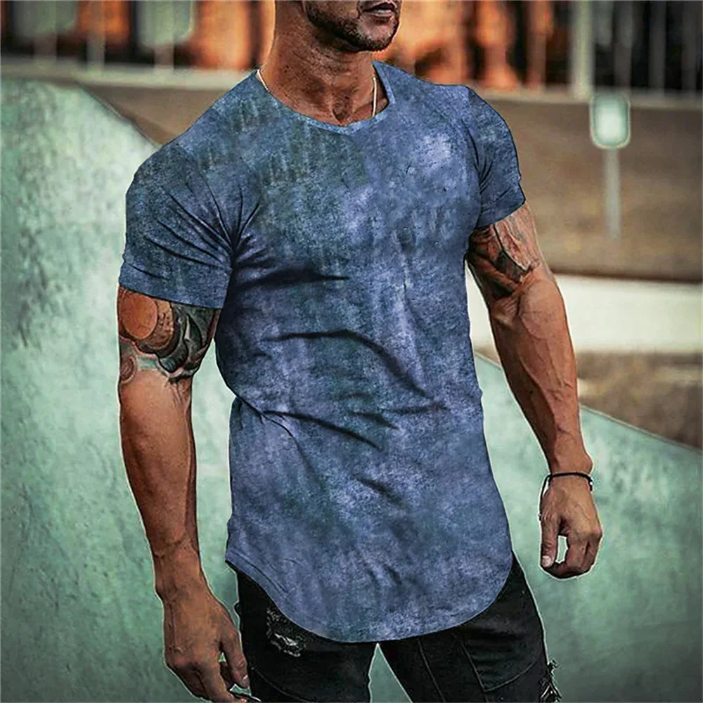 

Men's T-shirt Summer Tee Street Tops 6xl Short Sleeve Holiday Casual Clothing Personalized Customized 2023 100% Spandex Pullover