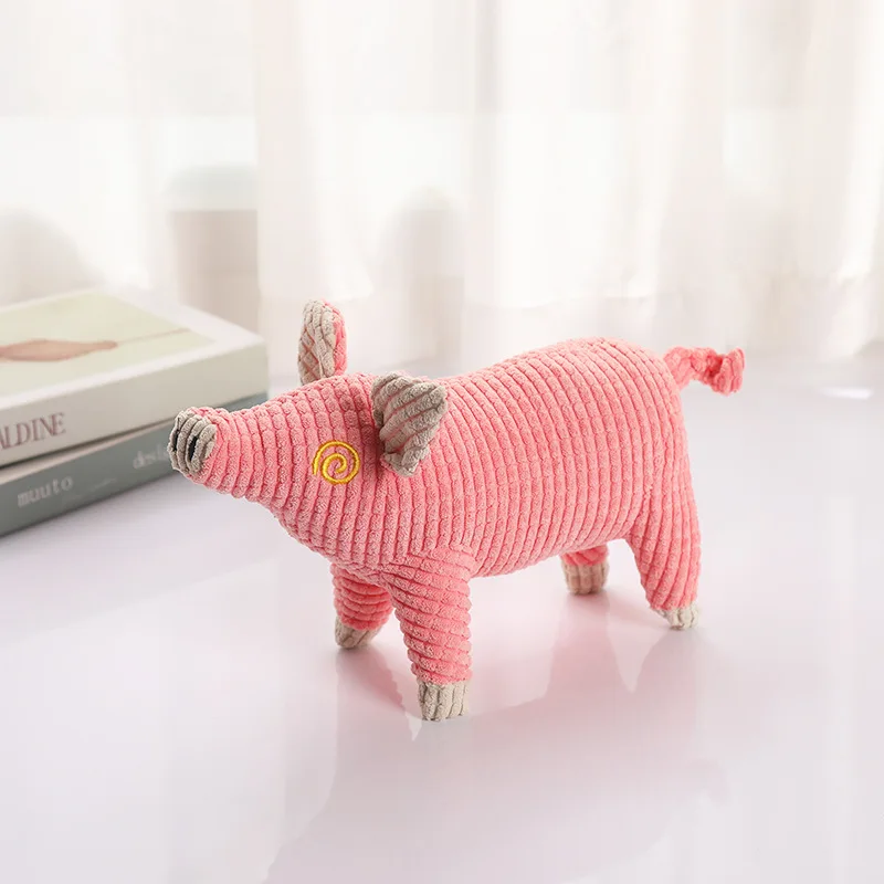 

Pet Plush Toy Pig 2-color Optional Voice Bite Resistant Cartoon Cute Plush Pig Training Supplies Puppy Accessories