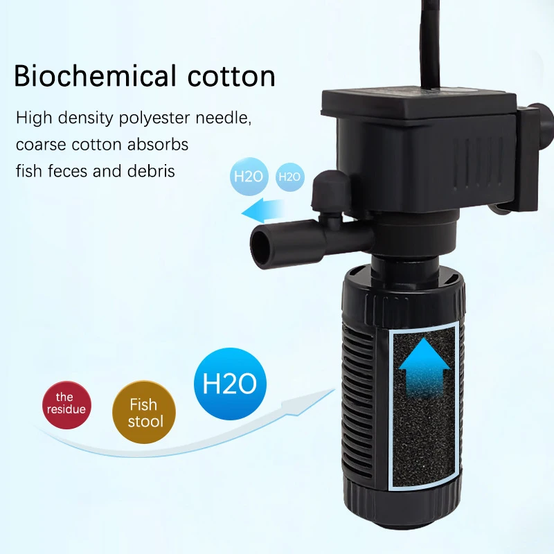 Погружной фильтрационный очиститель воды Oxygenation для аквариума 3 в 1 фильтр