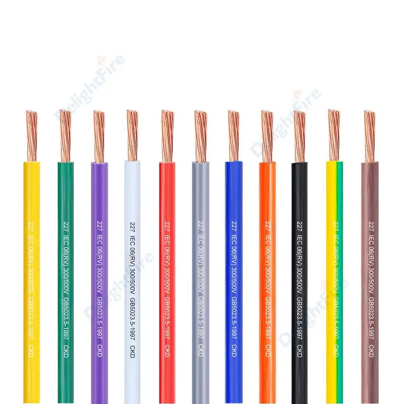 

RV Copper Wire Flexible Cable Electric PVC Electrical Cable 300/500V Single-Core Multi-Strand Flexible Wire For Car Audio Wires