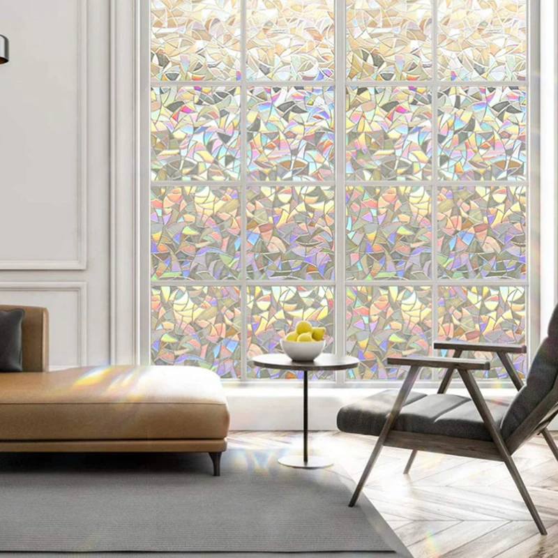 Самоклеящаяся виниловая наклейка с радужным эффектом оконная пленка