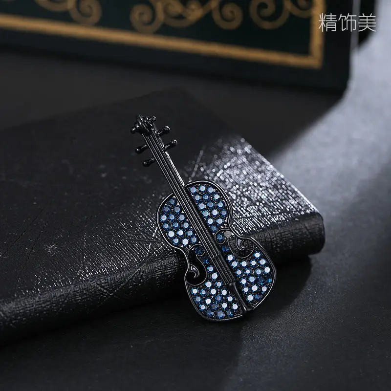 

Новинка 2022, Высококачественная заколка для волос в виде скрипки, аксессуары для волос в стиле ретро, заколка-Утконос с кристаллами, милый го...