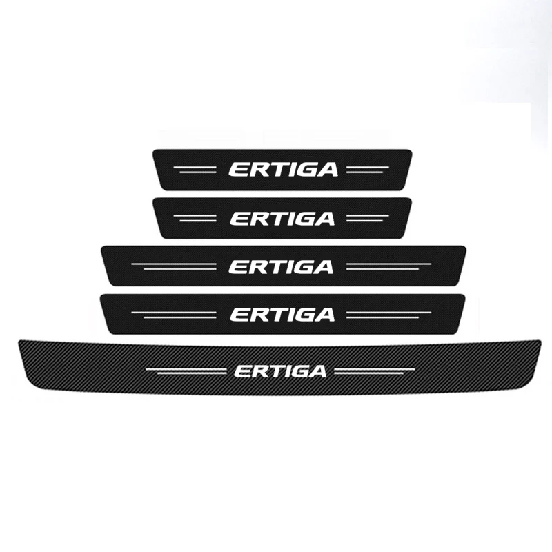 

Наклейки на порог передней и задней двери автомобиля с логотипом Suzuki Ertiga, защитная пластина багажника, аксессуары для отделки бампера от царапин