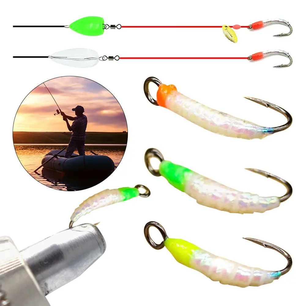 

Manual Binding Tool White Stripe Horse Mouth Binding Material Fish Hook 8# Fish Scale Nymph Fly Fish Scale Hook