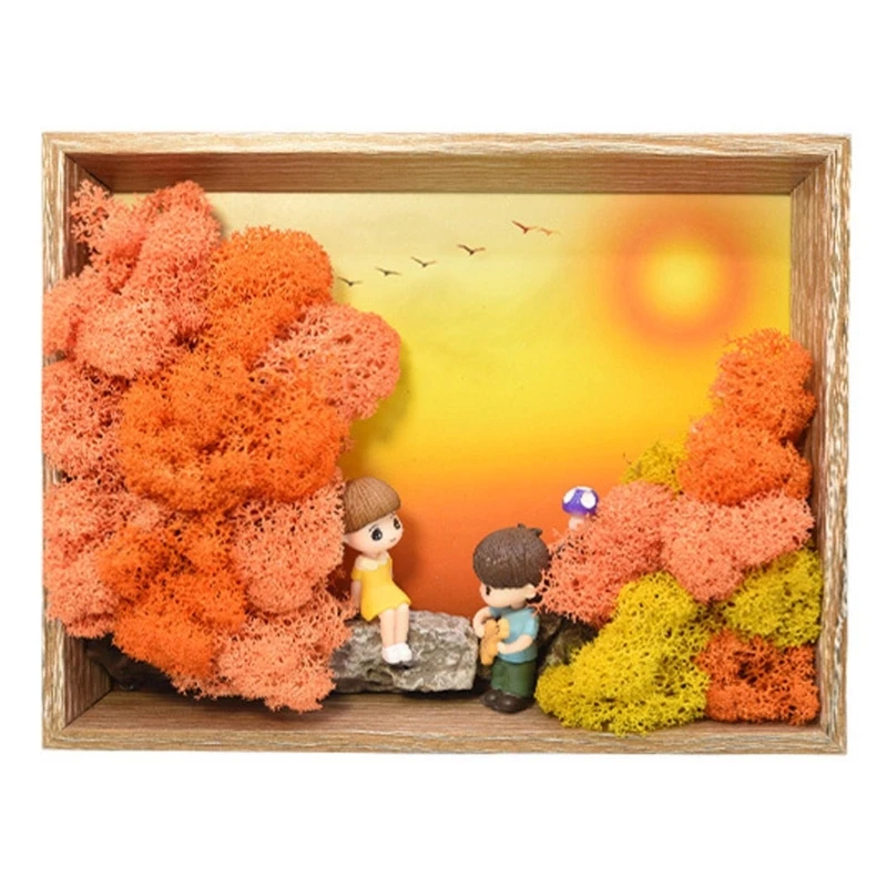 

DIY Plant Seagrass Painting 3D Photo Frame Micro Landscape Painting Parent-child Interactive Material Package Gift Toy