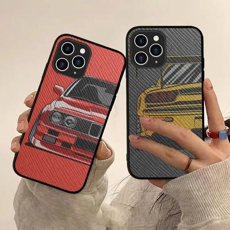 

cartoon car tail light Phone Case Hard Leather Case for iPhone 11 12 13 Mini Pro Max 8 7 Plus SE 2020 X XR XS Coque