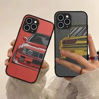 cartoon car tail light phone case hard leather case for iphone 11 12 13 mini pro max 8 7 plus se 2020 x xr xs coque