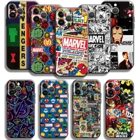 marvel avengers logo for apple iphone 13 12 11 pro max mini x xr xs max se 5 5s 6 6s 7 8 plus phone case black coque