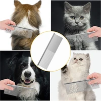 pet dematting comb stainless steel pet grooming comb for dogs and cats gently removes loose undercoat mats tangles and knots