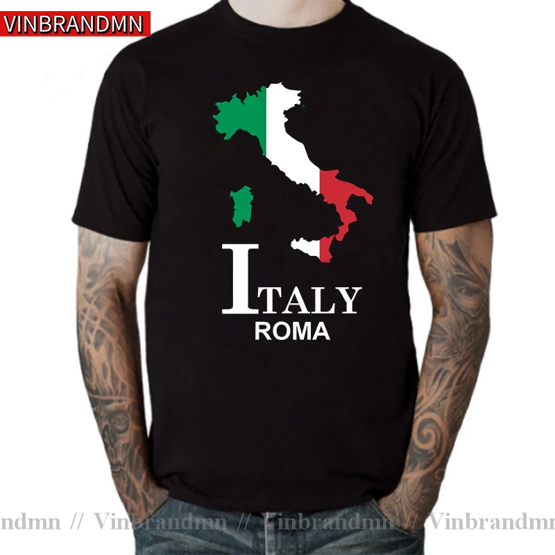 Мужская футболка с итальянской Италией и римскими ромами новая модная одежда