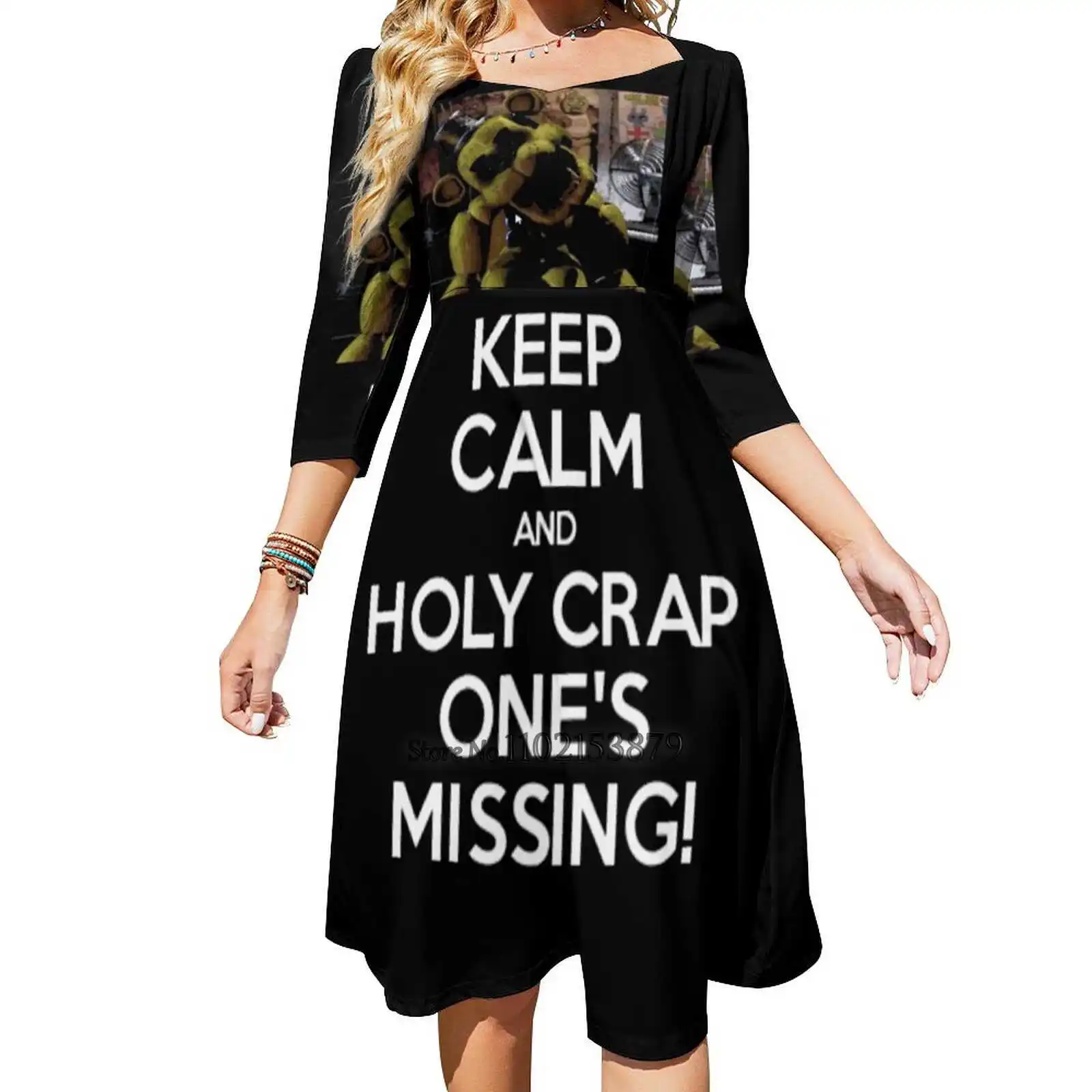 

Пять ночей: один отсутствует! Платье с открытой спиной и шнуровкой на спине, платье с квадратным вырезом, модное дизайнерское свободное плат...