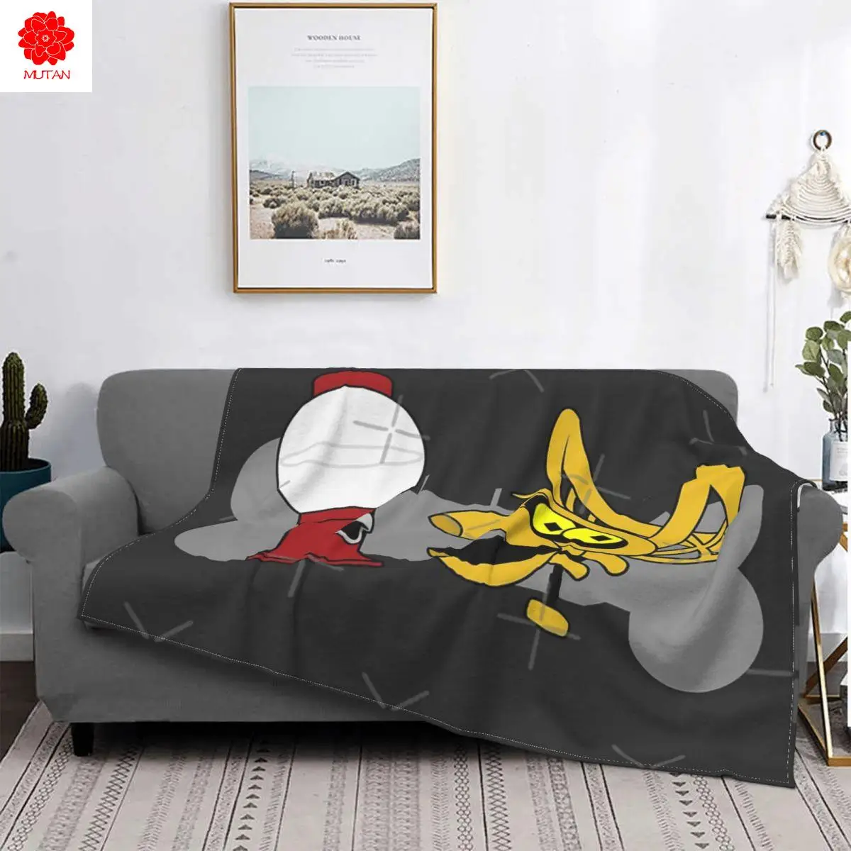 

Mst3K - The Bots Blanket Bedspread Bed Plaid Blanket Bedspread 90 Sofa Blankets Bed Linen Cotton