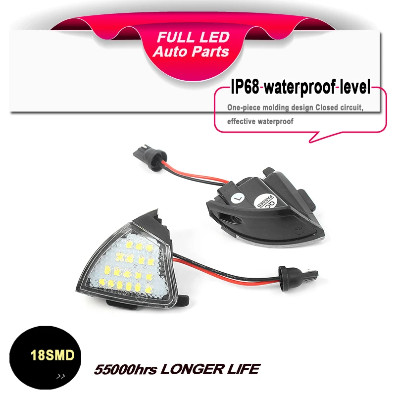 2 шт. фонари для зеркала заднего вида лужайки Лампы Canbus VW Sharan Eos Golf 5 Plus вариант Rabbit