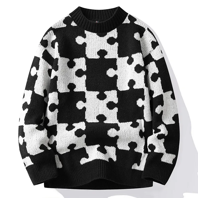 

Мужской повседневный облегающий вязаный теплый пуловер с круглым вырезом, свитер, Осень-зима 2022, мягкий джемпер с длинным рукавом для пар, б...