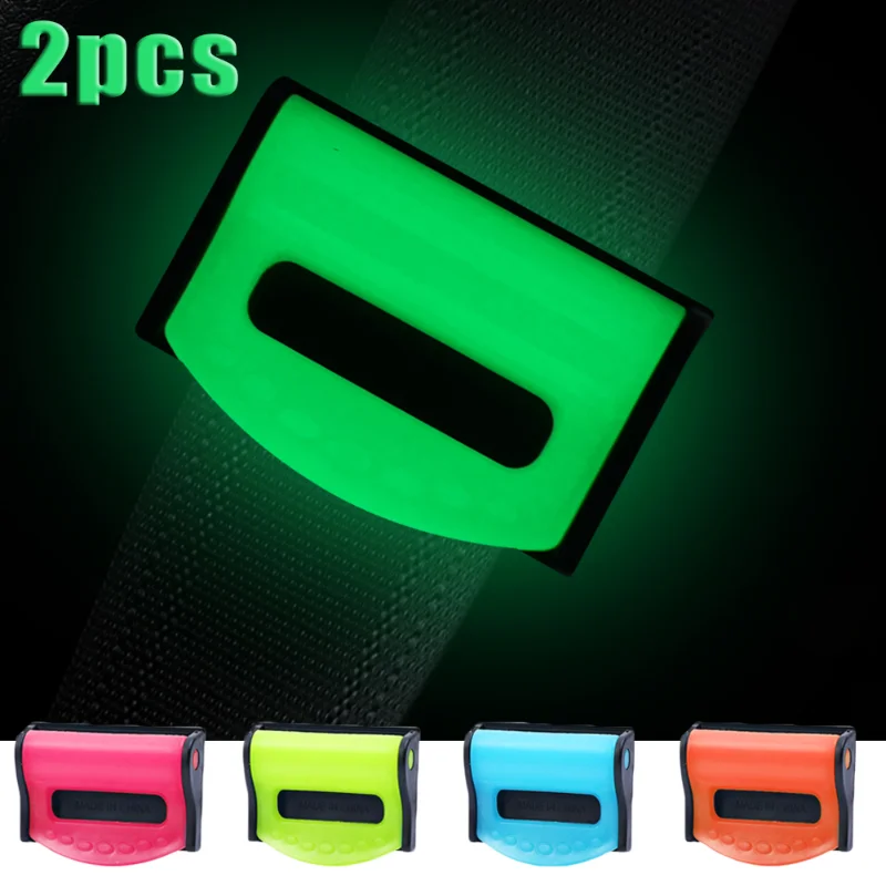 

2pcs Luminous Universal Seat Belt Buckle Car Seats Belt Anti-Scratch Cover Collision Avoidance Buckle Clip Protector Adjustment