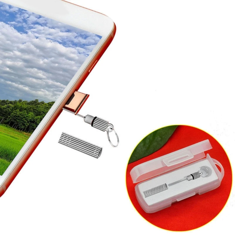 

Anti-Lost Sim Card Pin Needle Key Tool Mobile Phone Ejecting Pin SIM Card Tray Ejection Pin Keyring Portable Stainless F19E